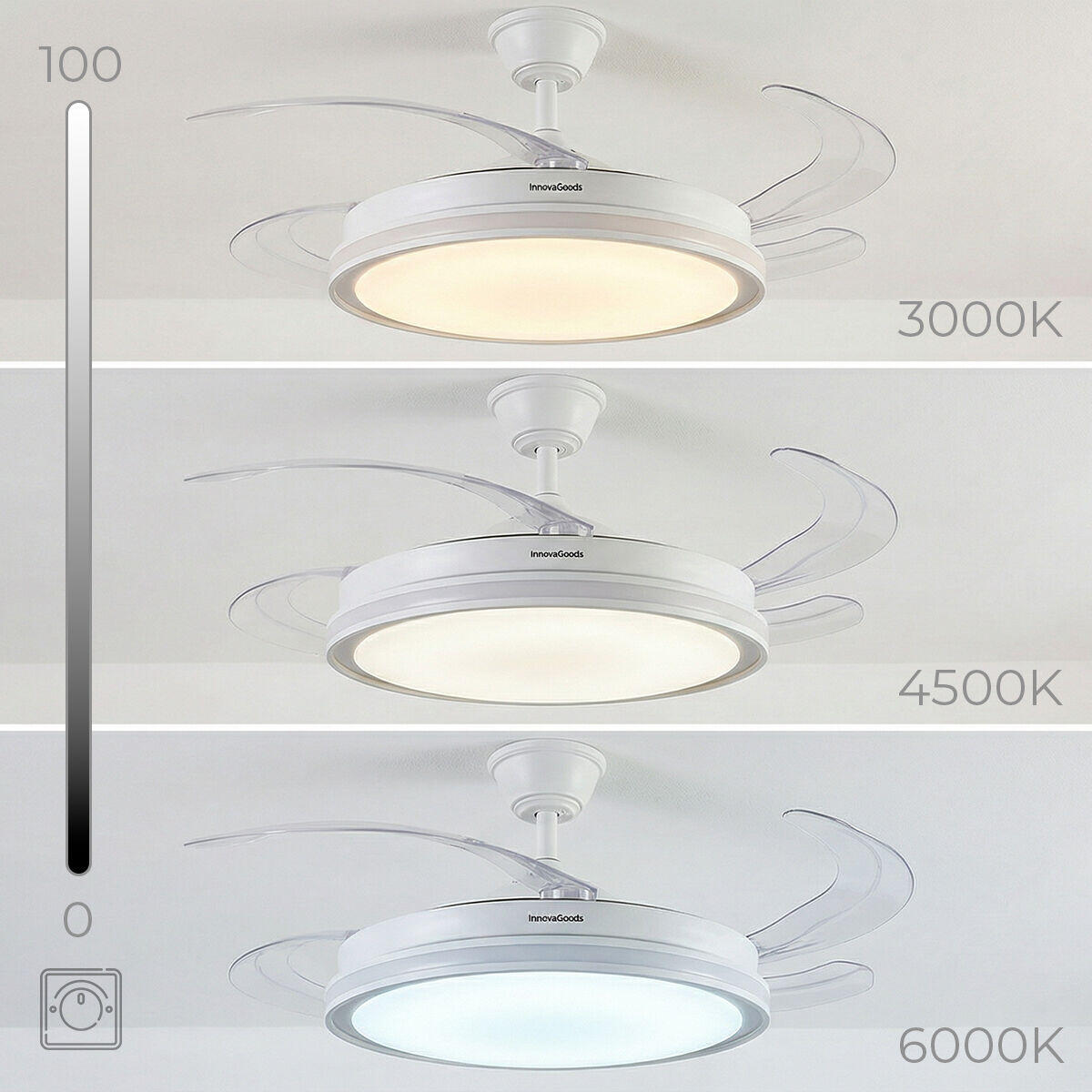 Ventilador de Techo con Luz LED