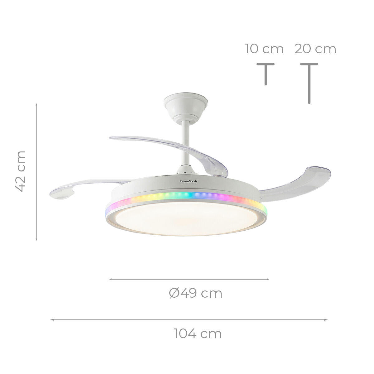 Ventilador de Techo con Luz LED