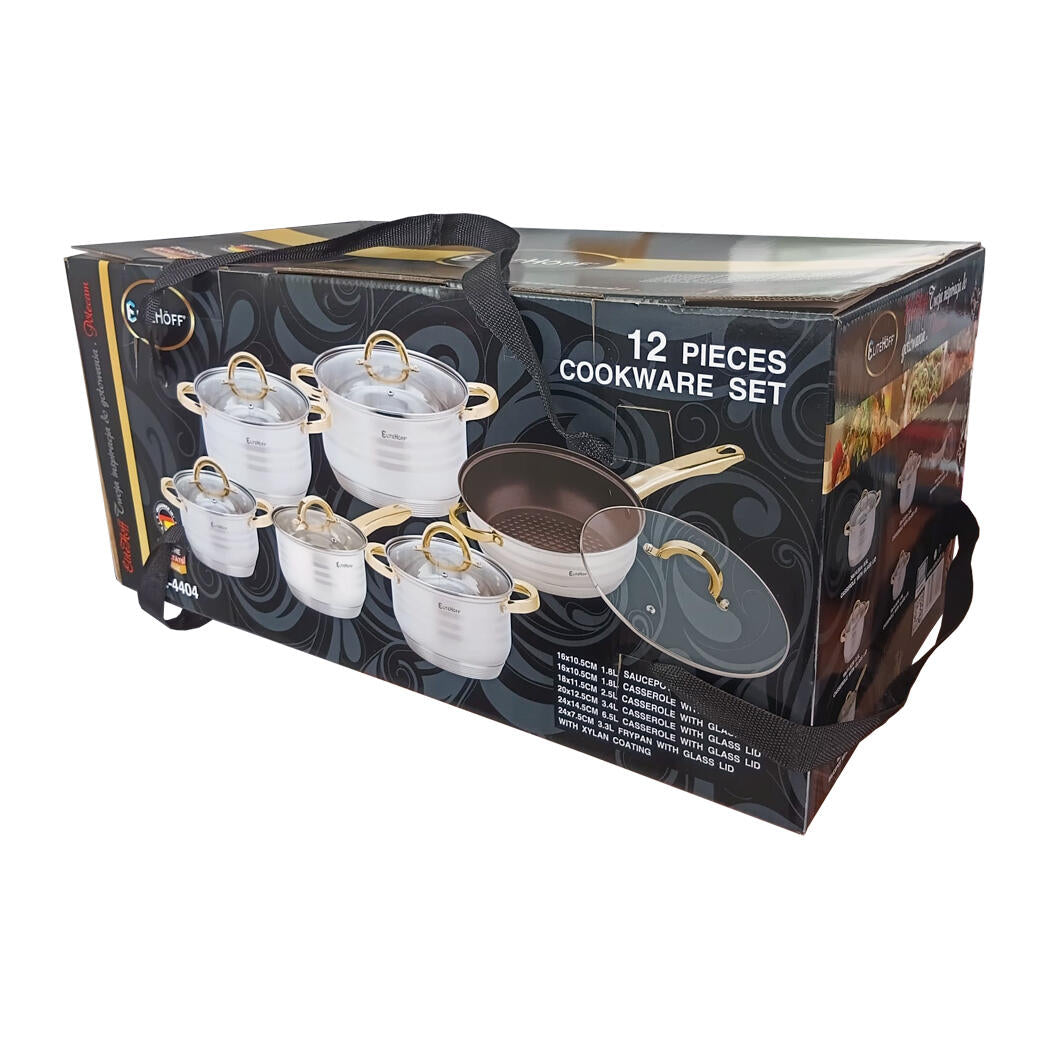 Juego de ollas Acero Inoxidable. 12pcs