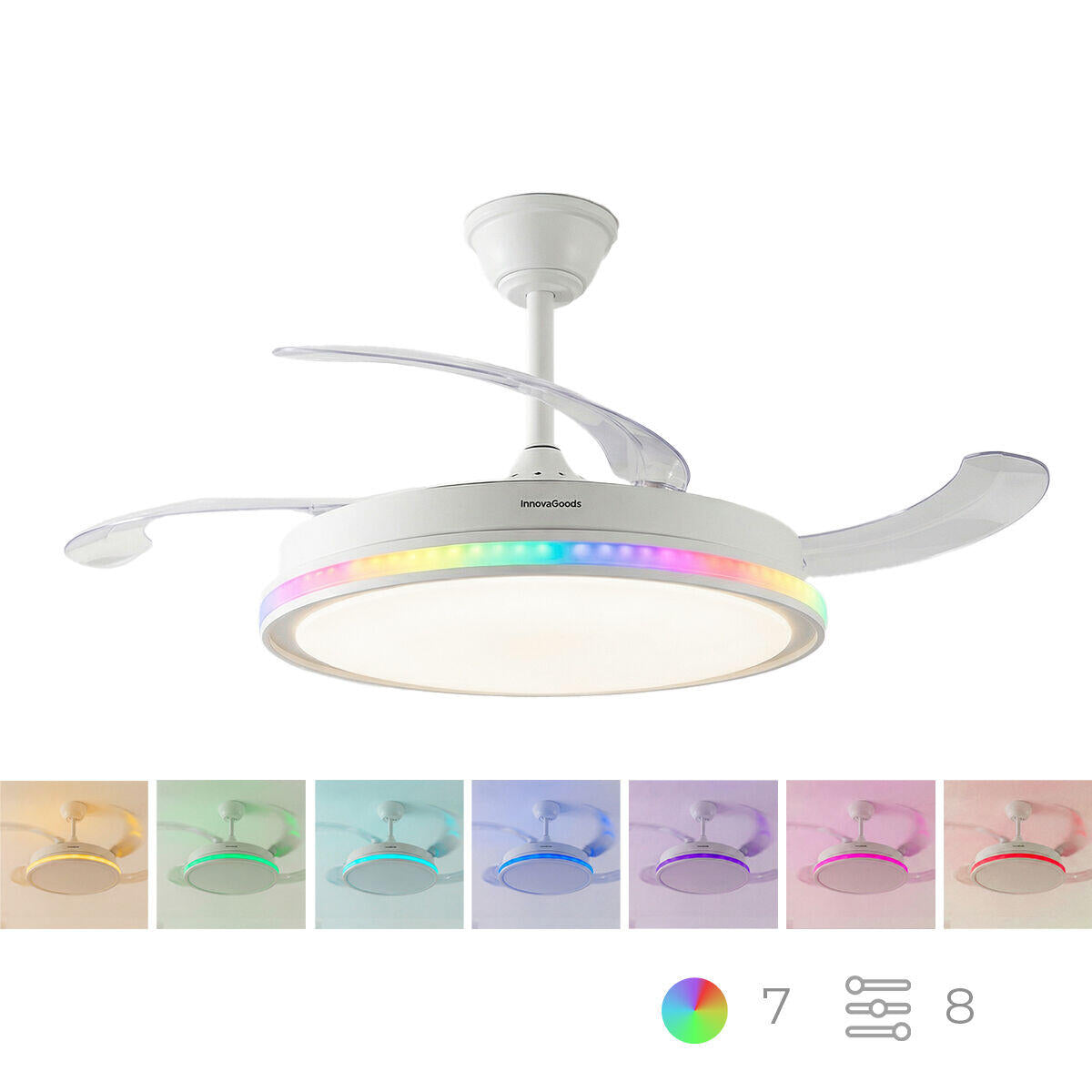 Ventilador de Techo con Luz LED